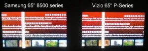 Motion on a Samsung 120Hz TV compared to the Vizio 240Hz TV.
