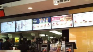 LG displays in McDonalds