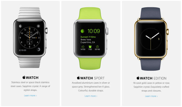 apple watch models