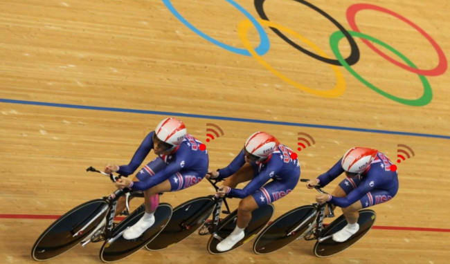 Track cyclists