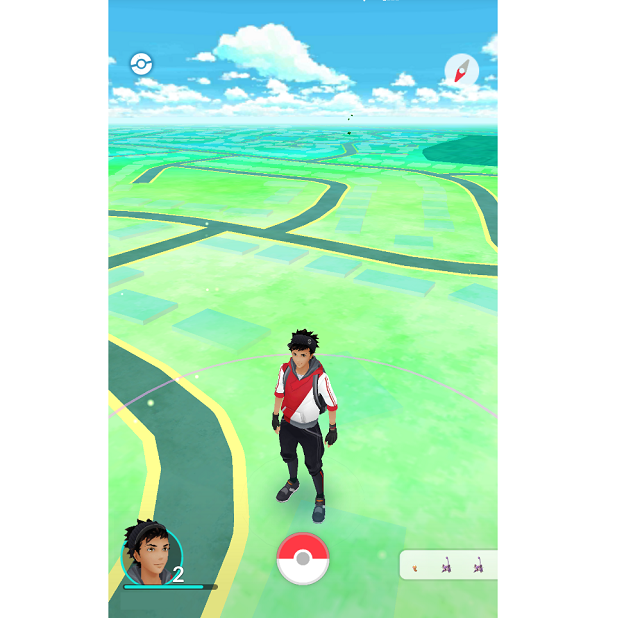 Pokemon Go map screen