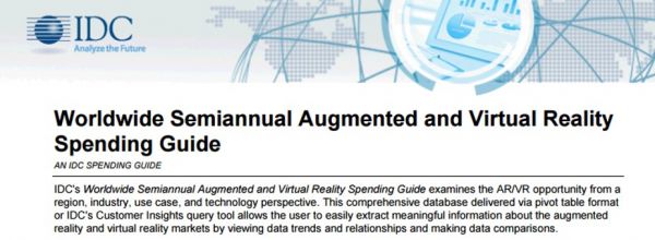 IDC AR VR Spending Guide