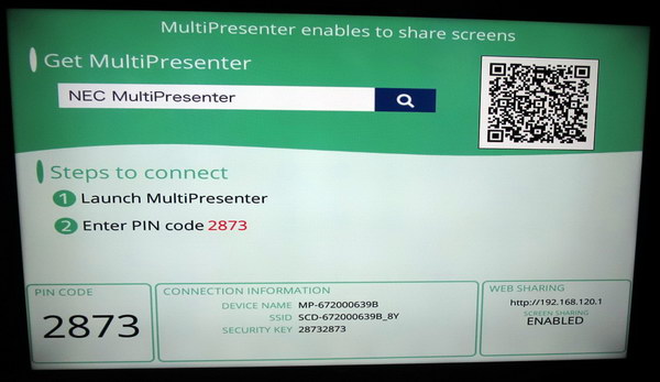 NEC MultiPresenter resize