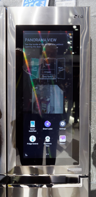 LG Fridge with transparent display