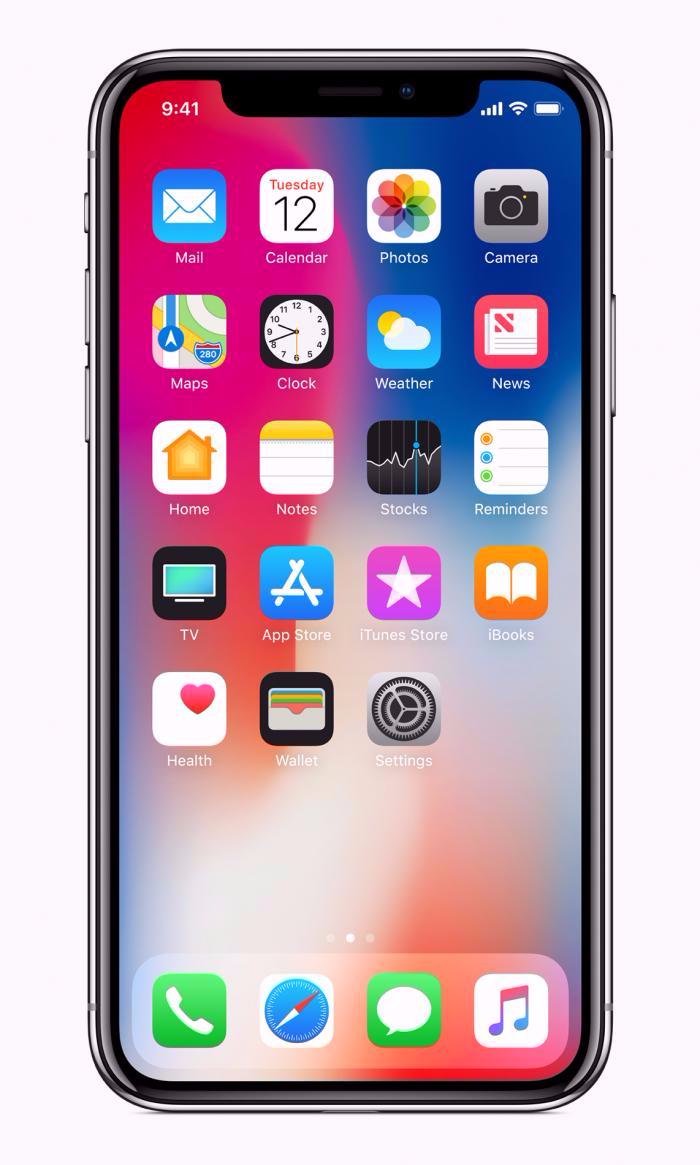 iphonex front homescreen