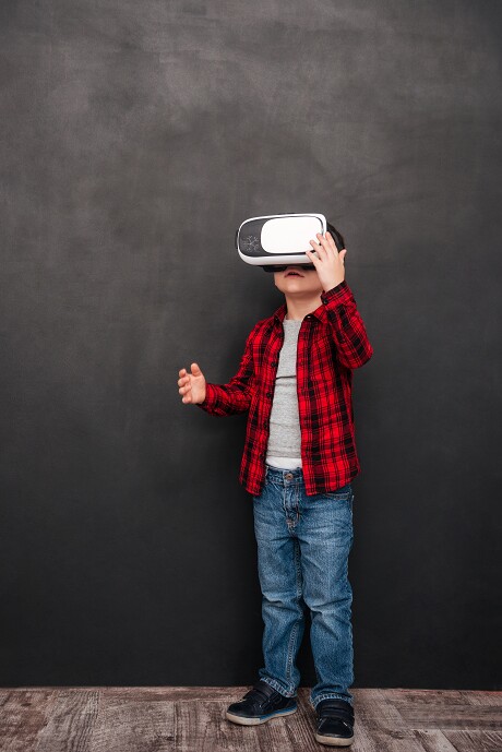 child wearing virtual reality Small proc