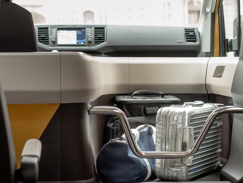 VW Moia centre console luggage