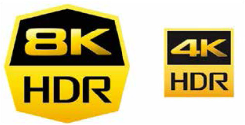Sony 8K 4K logos