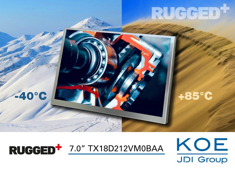 KOE 7.0 inch WXGA Rugged TX18D212VM0BAA TFT proc