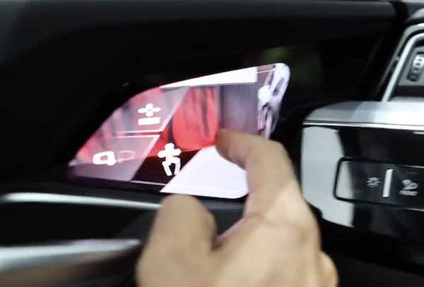 Audi e Tron Mirror Touch Screen