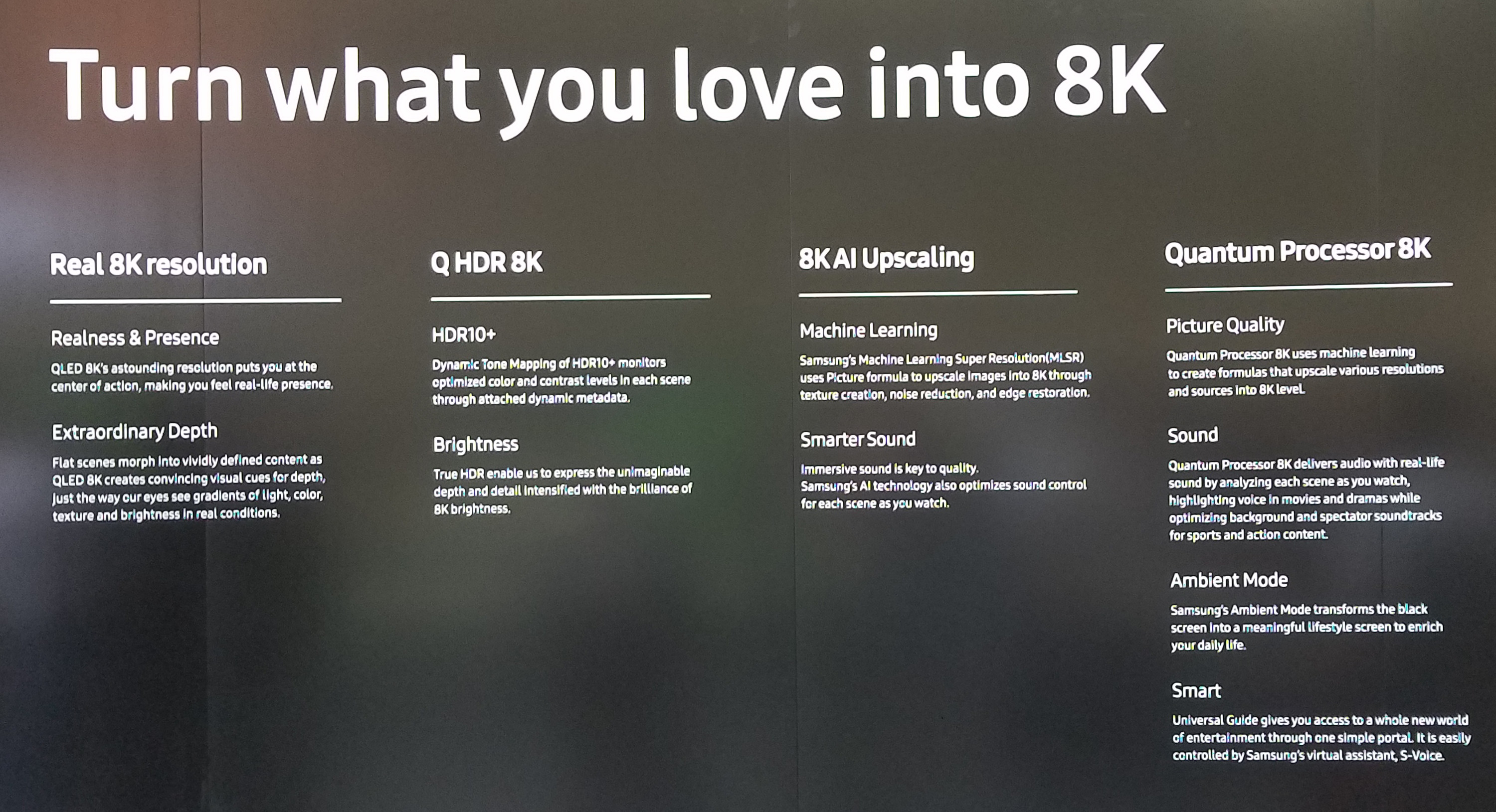 Samsung 8K benefits