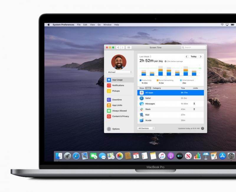 Apple previews macOS Catalina Screen Time screen