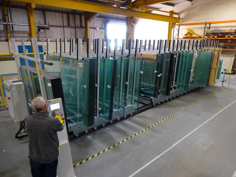 Glass Handling Storage at Zytronic Newcastle site