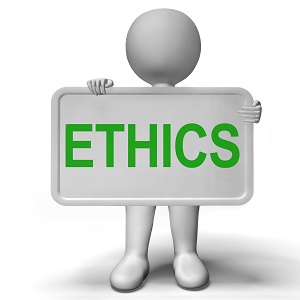Ethics Sign Shows Values Ideology And Principles