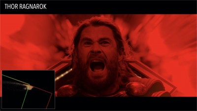 Thor Ragnarok crazy all red scene