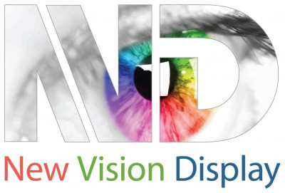 New Vision Display logo white